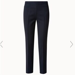 AKRIS PUNTO Franca Slim Ankle Length Cotton Techno Stretch Pants Navy Size 8‎